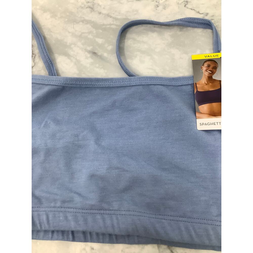Hanes Womens Medium Spaghetti Strap 3-Pack Crop Comfort Flex Fit Bralette G19-23 - Picture 4 of 14